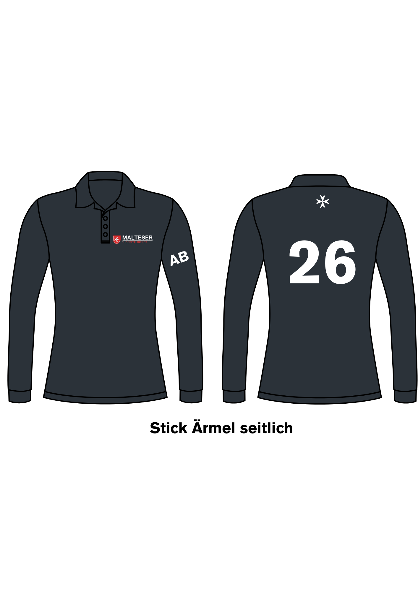 Malteser- lang Arm Poloshirt